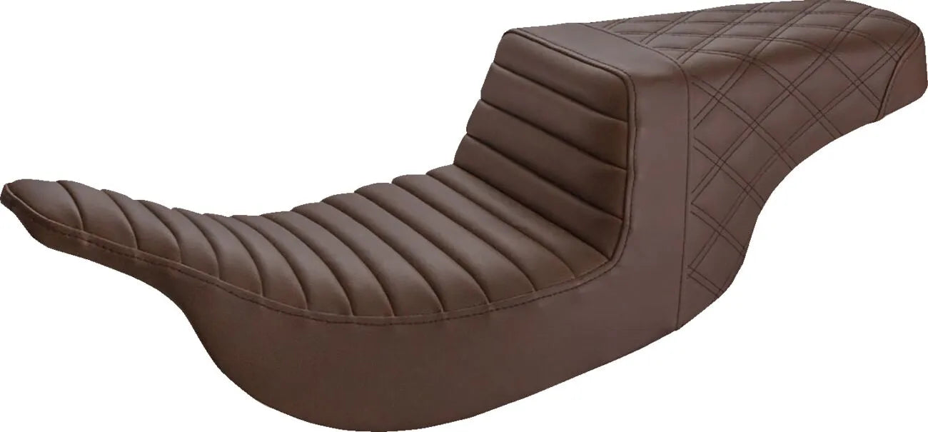 Saddlemen Step-up Seat - Brown - For Harley Davidson
