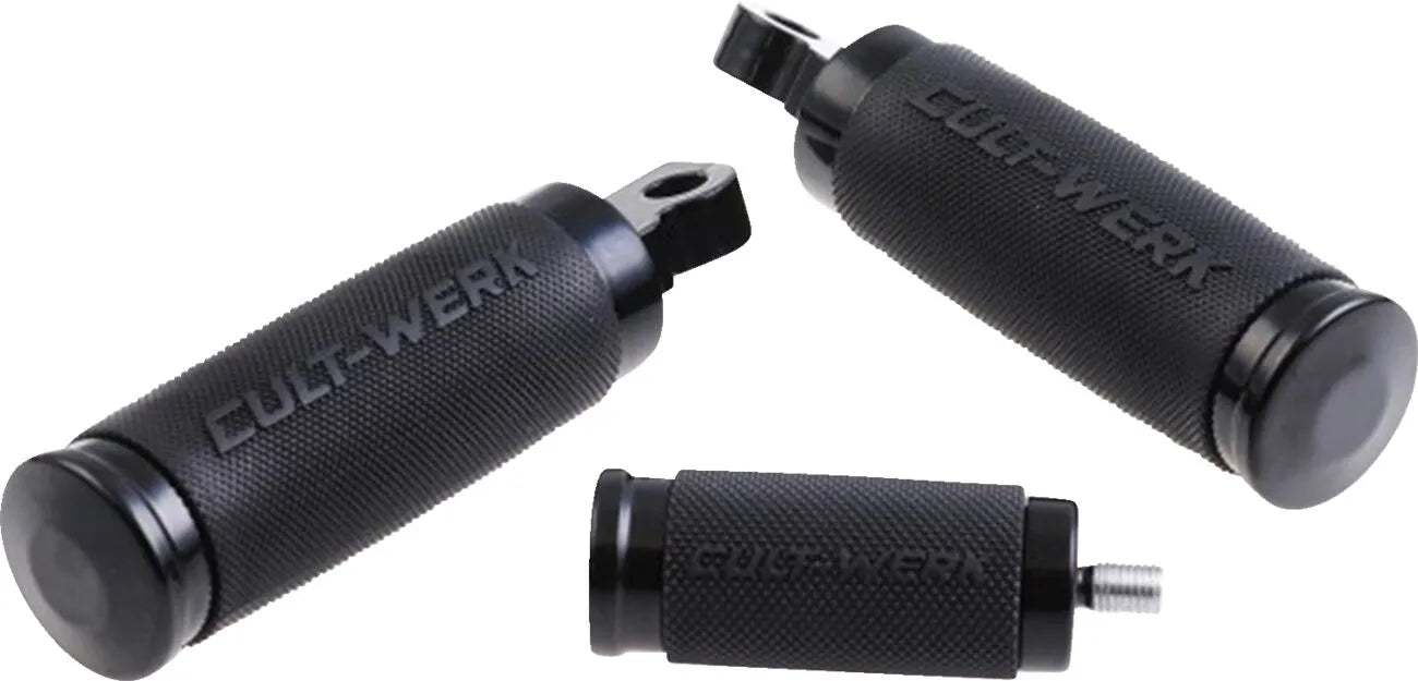 Cult Werk Footrest Set Race - Black Aluminum