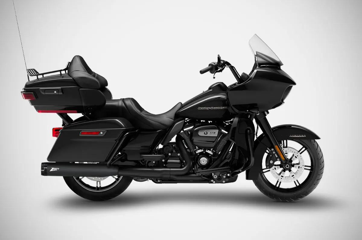 Zard 4.33" Slip-ons Flat Muffler For Hd-touring E3 - ECE Street Legal Approved