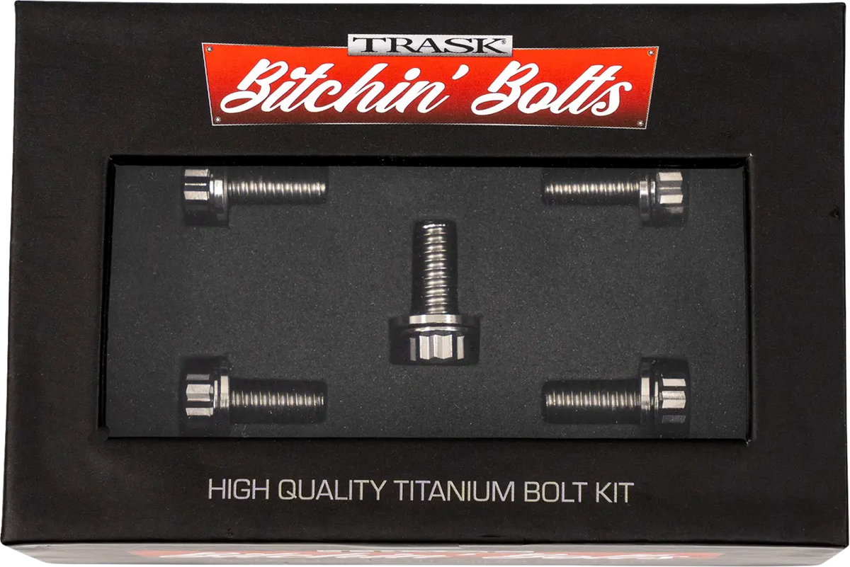 Trask Titanium M8 12-Point Derby Cover Hardware Kit for H-D Road