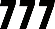 Factory Effex Number Stickers - 7 Black (3 Pack)