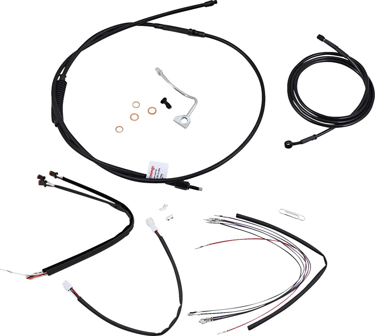 BURLY BRAND Complete Handlebar Cable/Line Kit for Ape Hangers