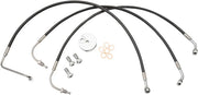 La Choppers Black Braided Brake Line Kit For Ape Hangers