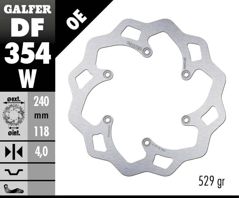 Galfer Wave Brake Rotor - High-performance Braking - Rear