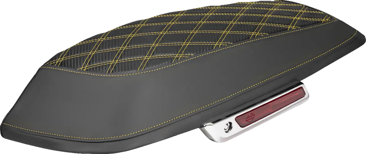 Saddlemen Carbon Fiber Lattice Gold Stitch Saddlebag Lid Covers