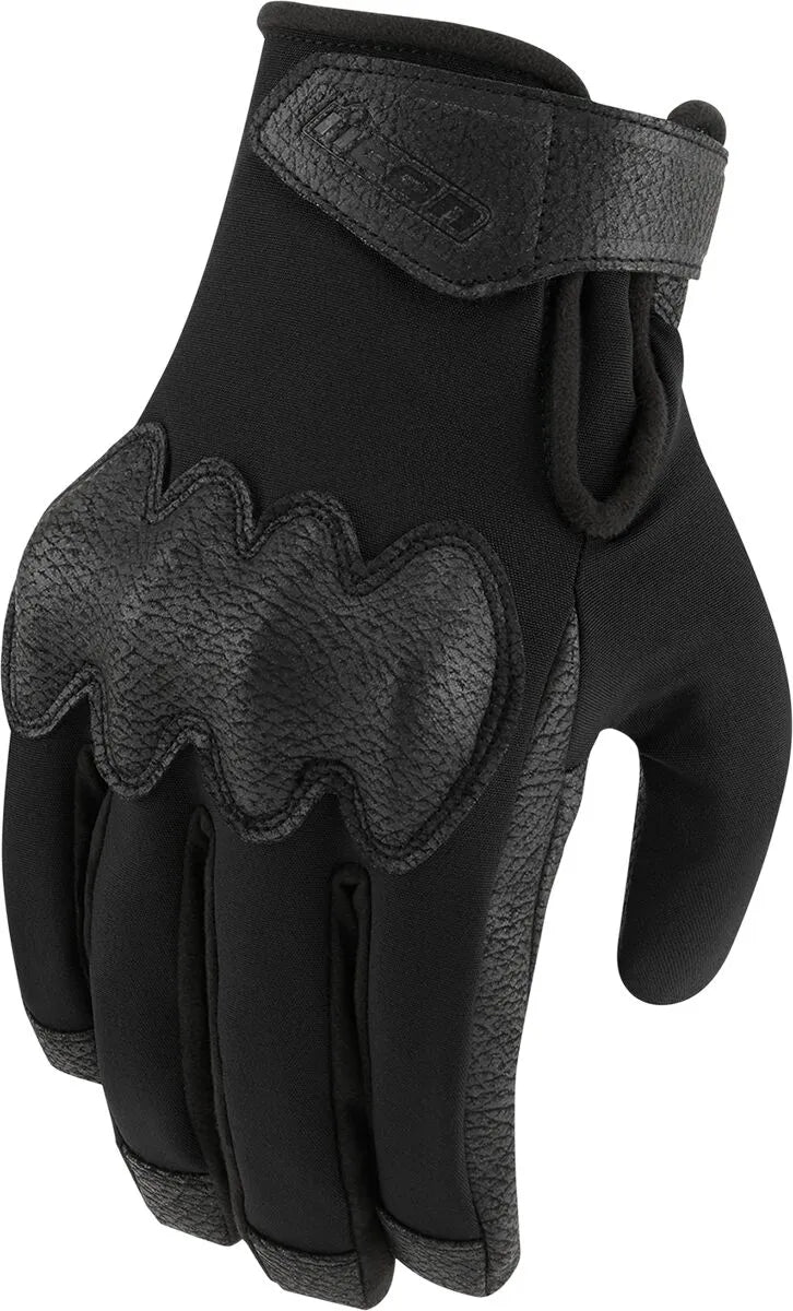 Icon Pdx3 Waterproof Motorcycle Riding Gloves - Black