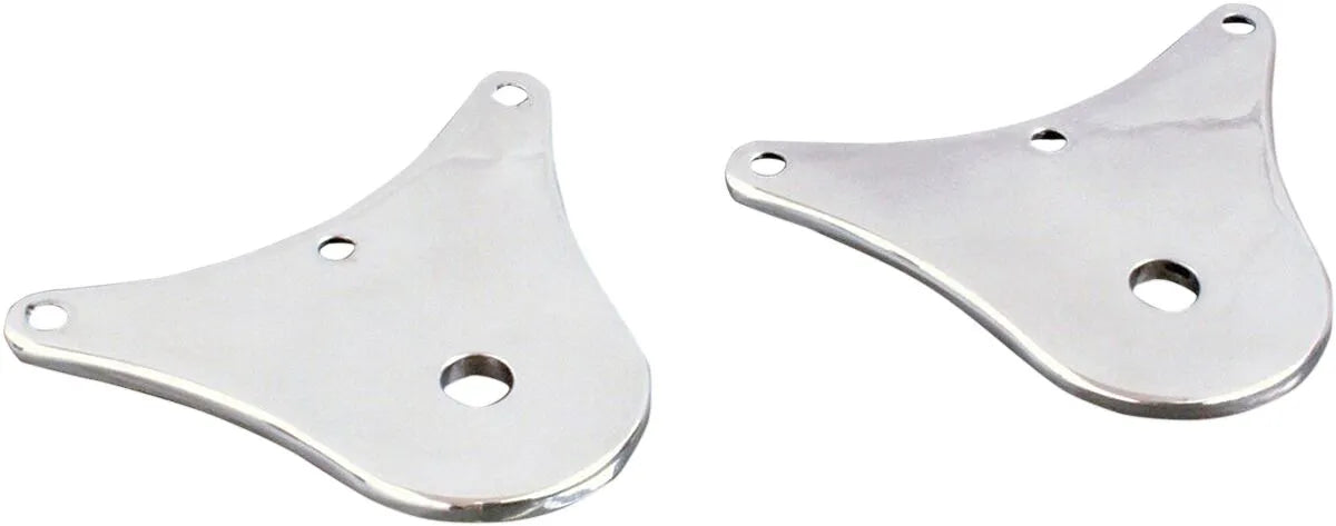 Rivco Products Flag Mount Bumper Plates - Chrome Aluminum
