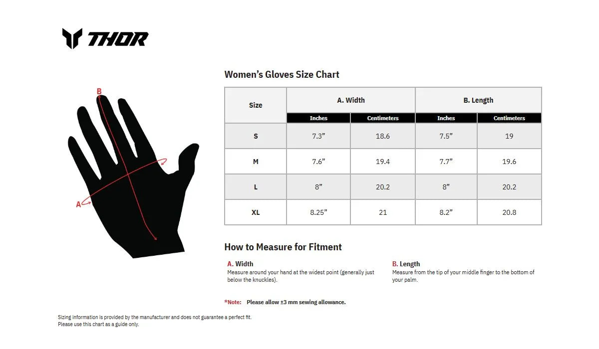 Thor Women's Ridemode Static Mx Gloves - Black/Gray