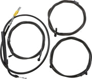 La Choppers Midnight Braided Handlebar Cable/Brake Line Kit