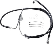 Drag Specialties Extended Black Vinyl Brake Line Kit