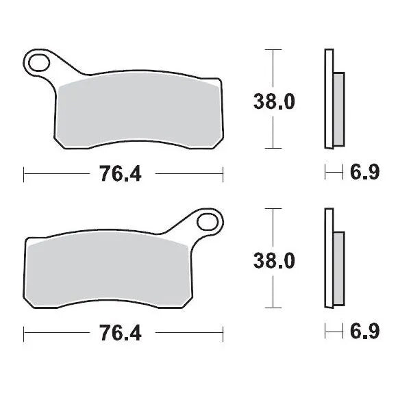 Moto-master Racing Brake Pads For Atv - Front