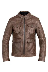 John Doe Drifter Leather Jacket For Men - Brown