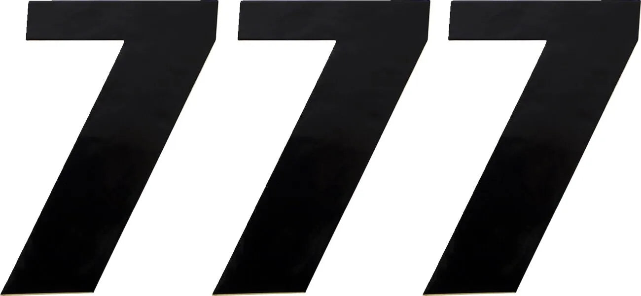 Moose Offroad Vinyl Race Numbers - 6" Black (3-pack)