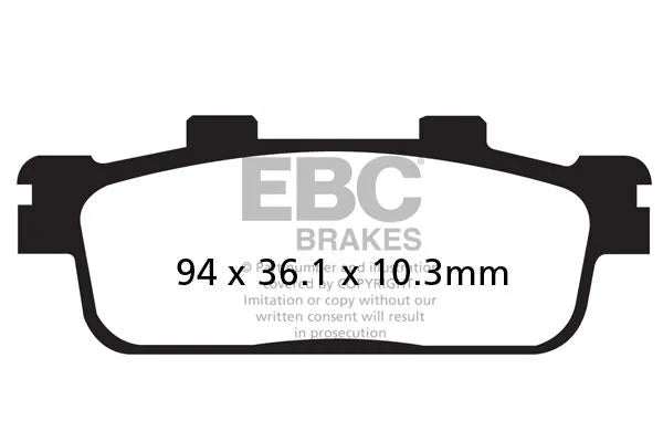 Ebc Sfa-hh Series Sintered Scooter Brake Pads - Front & Rear