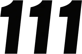 Factory Effex Number Stickers Black 4"
