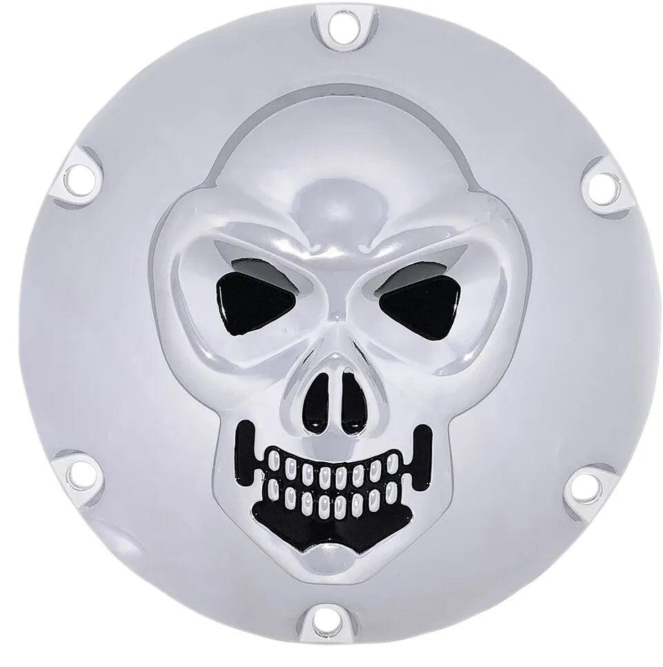 Drag Specialties Chrome 3-D Skull Derby Cover