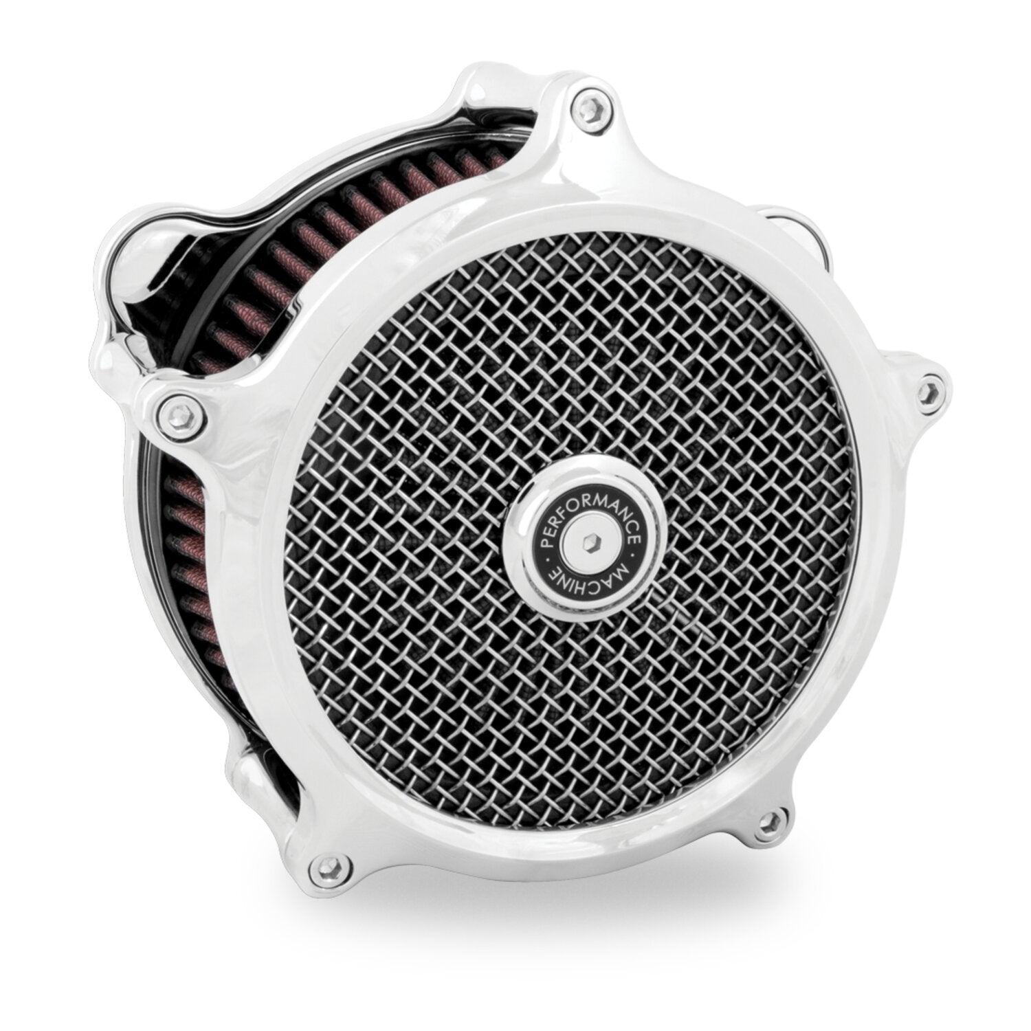 Performance Machine 'Super Gas Interchange' air cleaner kit - Chrome
