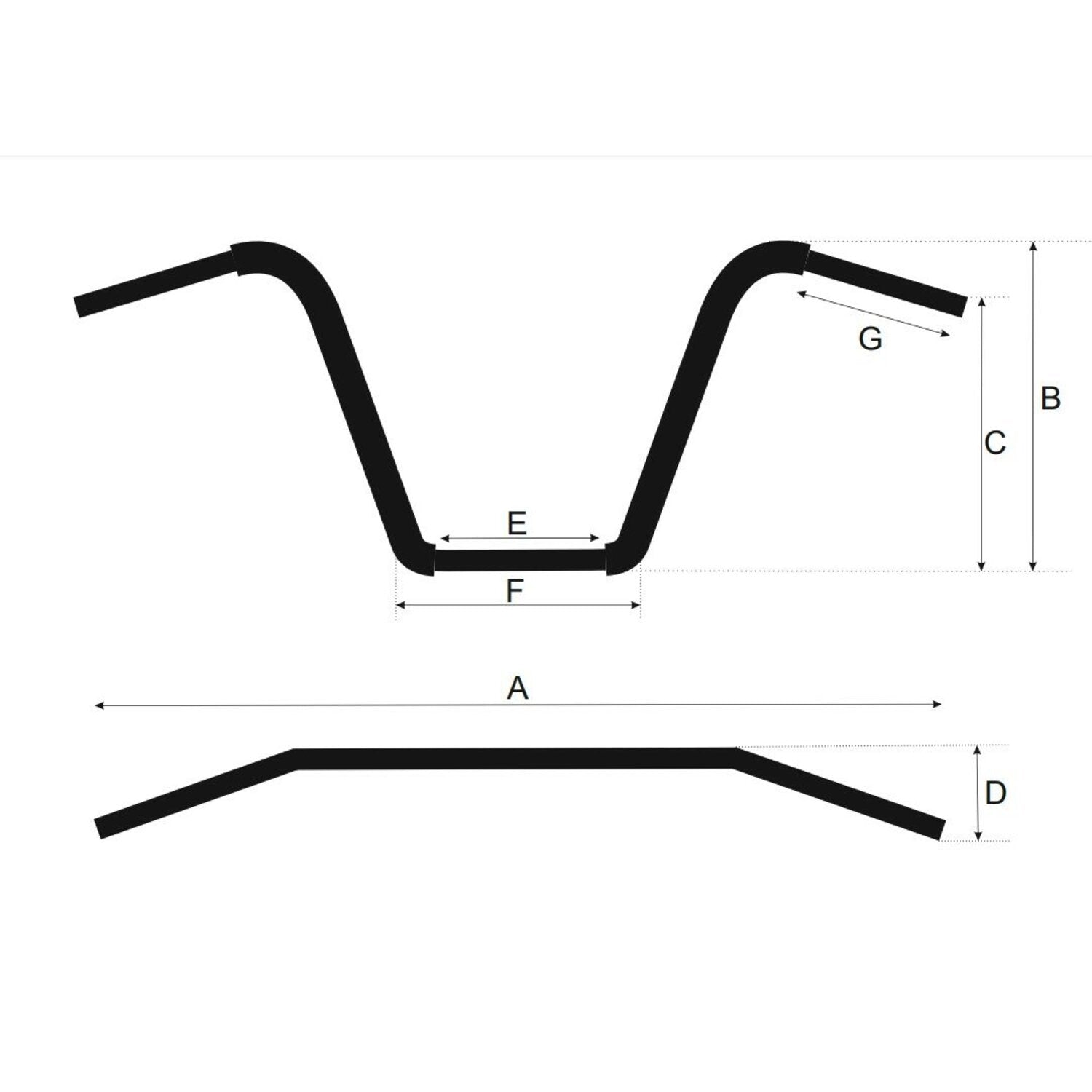 Westland Customs 1-1/4" Apehanger - Chrome - 17" high