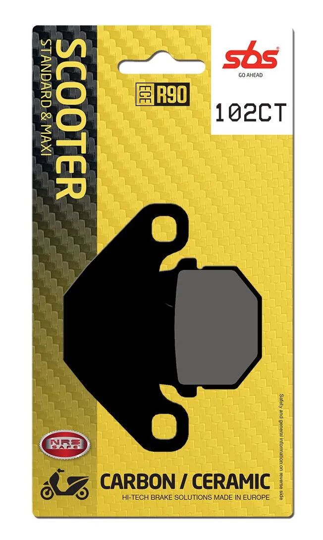 Sbs Ct Scooter Carbon Tech Organic Brake Pads Set - Front & Rear