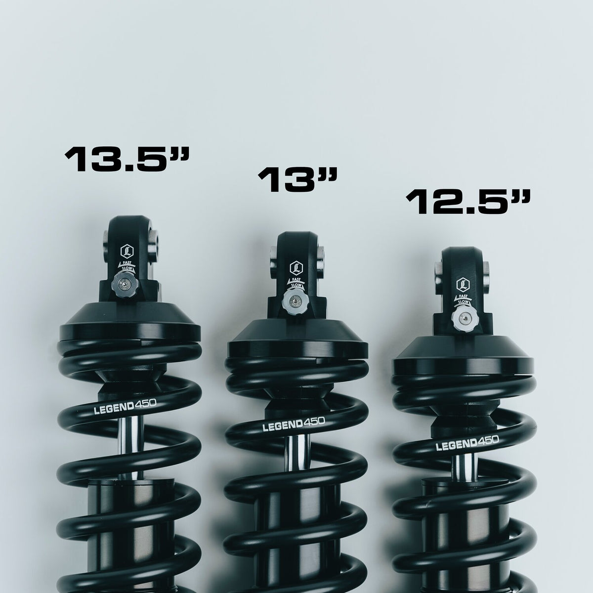 Legend Air Suspension Legend Revo-A shock set - STD Duty - 13" - Black