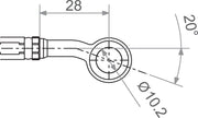 Trw Banjo Varioflex Fitting With 20° Bend