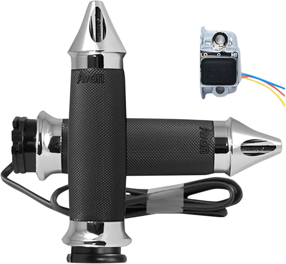 Avon Grips Heated Grips 1 Inch Black/chrome