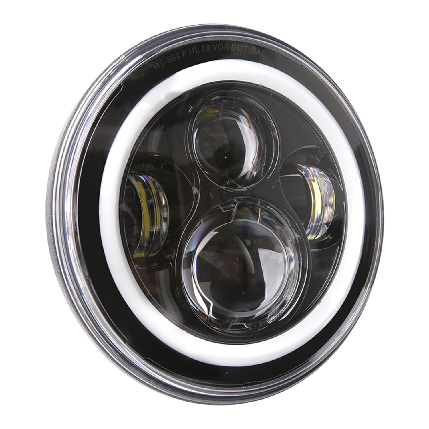 MCS Bright 7" LED headlamp - Chrome