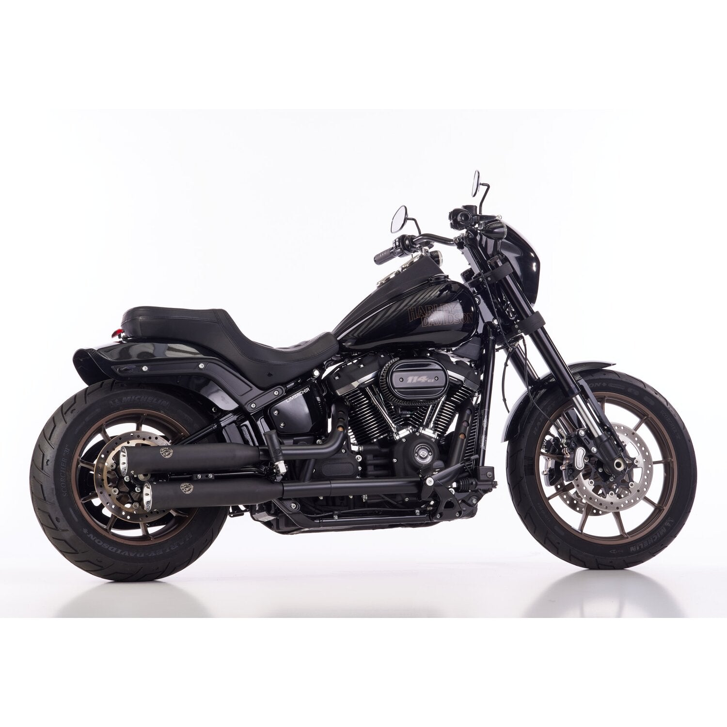 Falcon exhaust Falcon Double groove Slip-ons exhaust Black