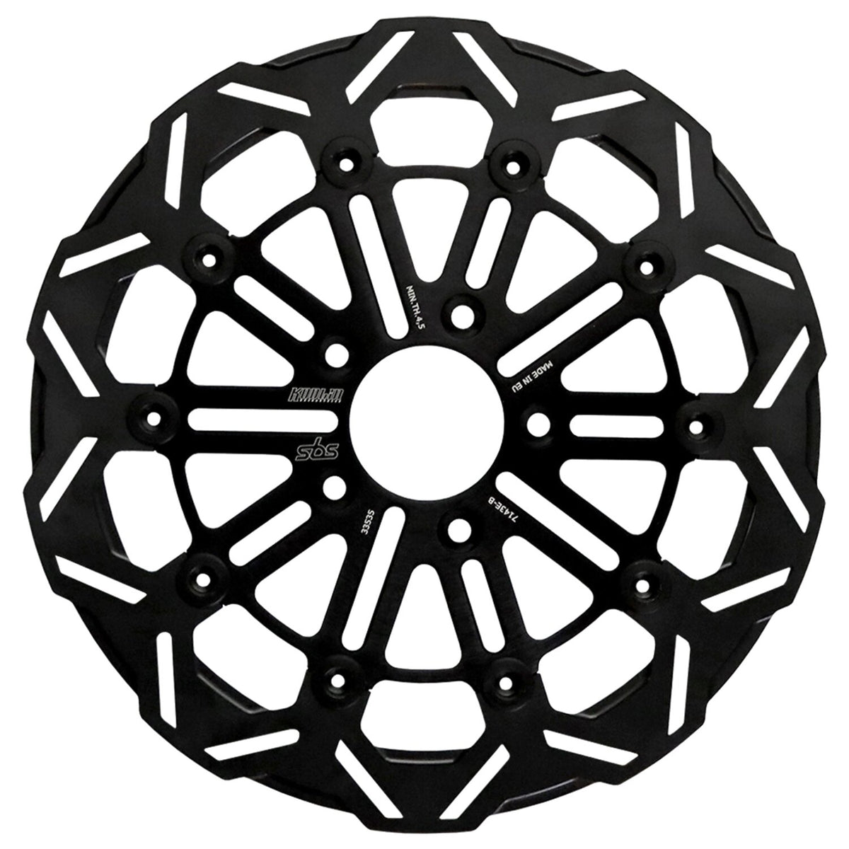 Kodlin by SBS '10-spoke' brake rotor front L/R - Black