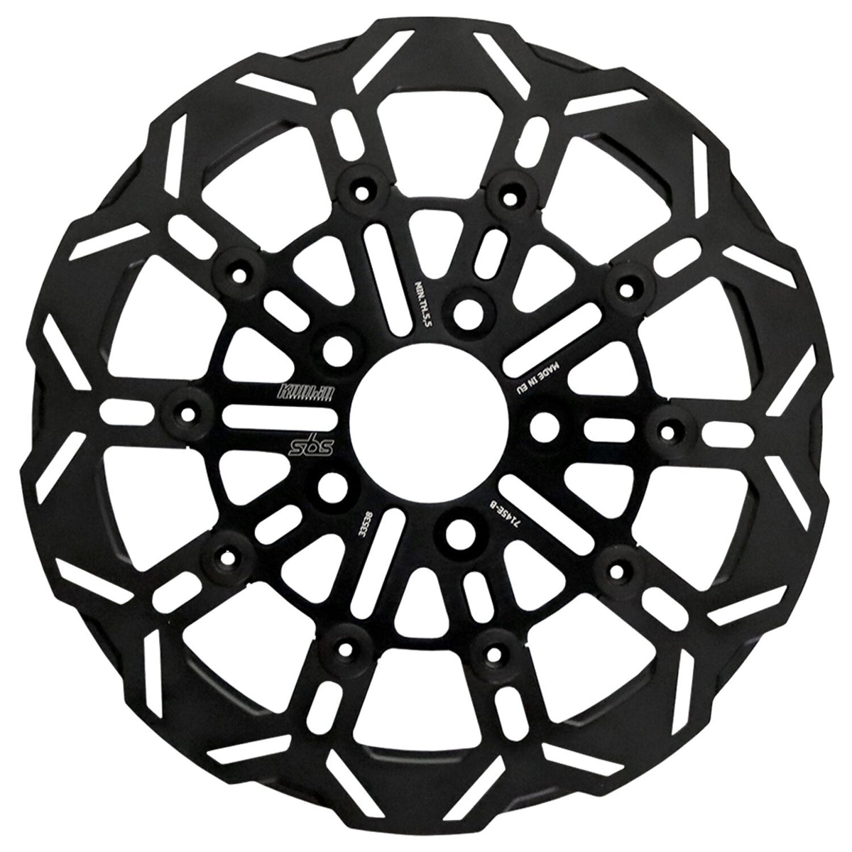Kodlin by SBS '10-spoke' brake rotor rear - Black