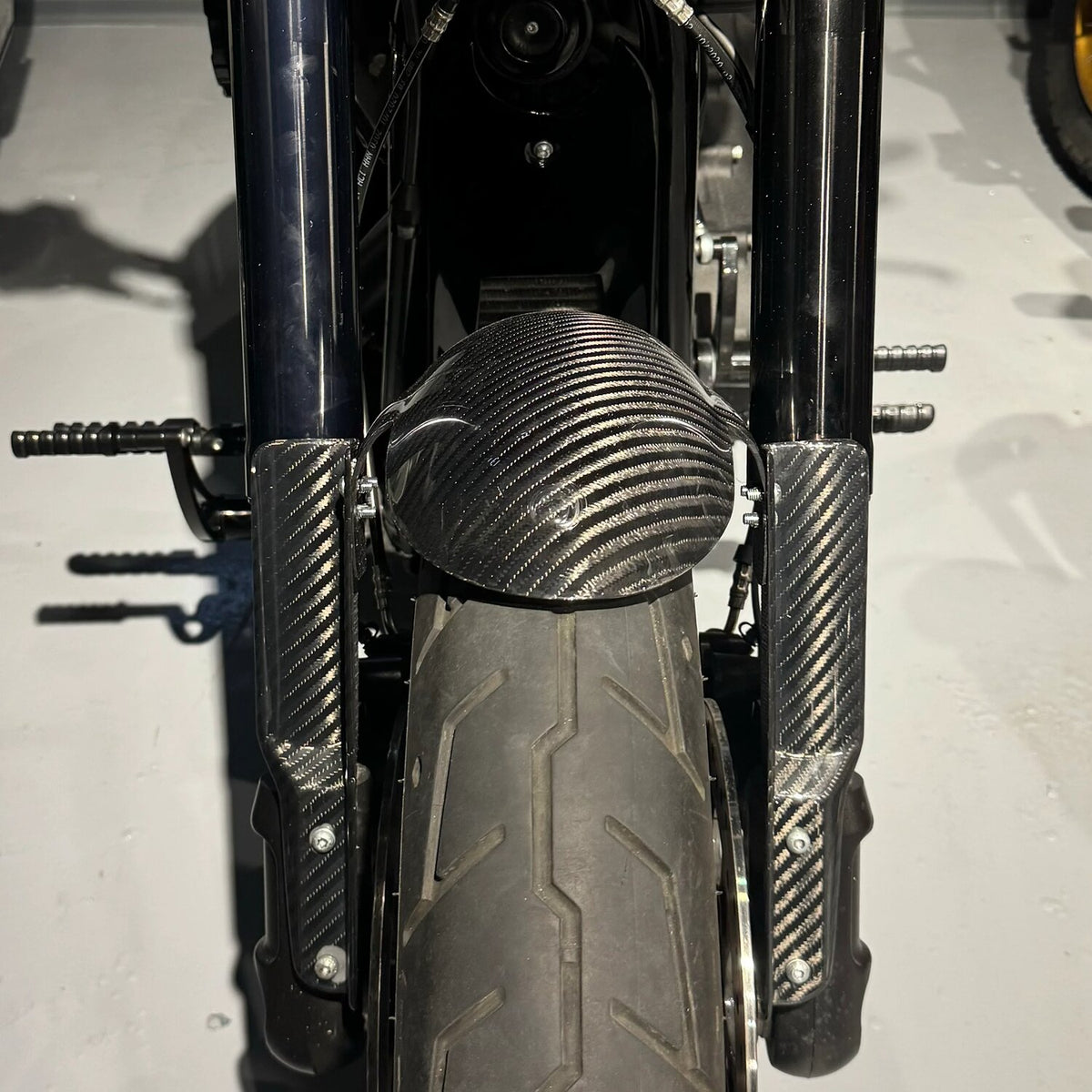 Tommy & Sons carbon fiber 3-piece front fender - Woven