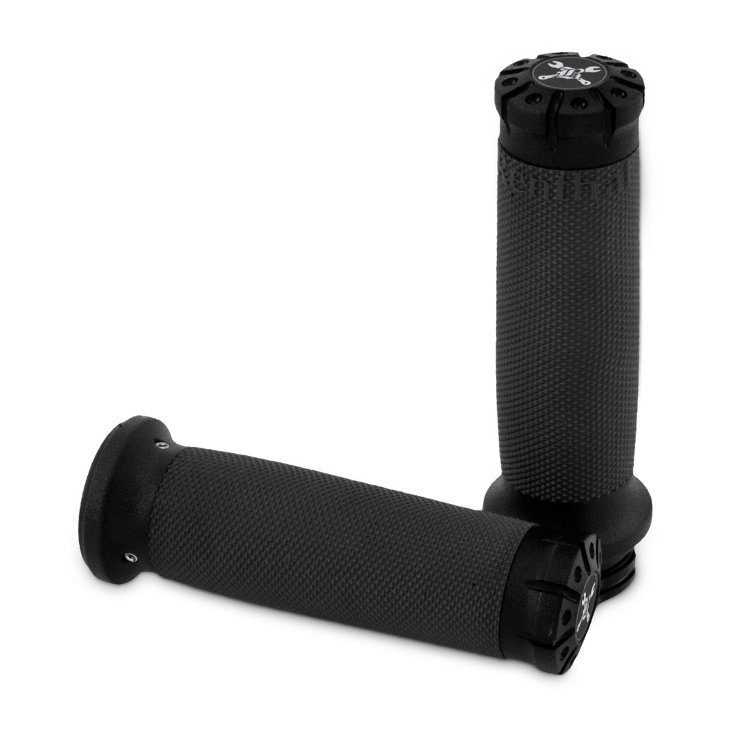 Burly Hawk Billet grip set - Black Textured