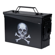 Army Surplus Ammo Skull and Bones box black