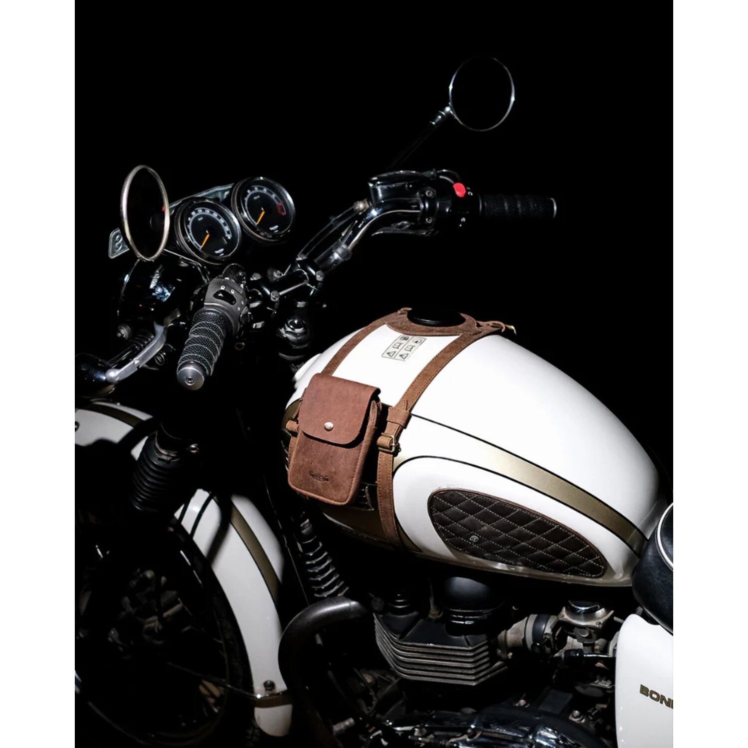 Trip Machine Tank Strap Right Side Fuel Inlet tobacco