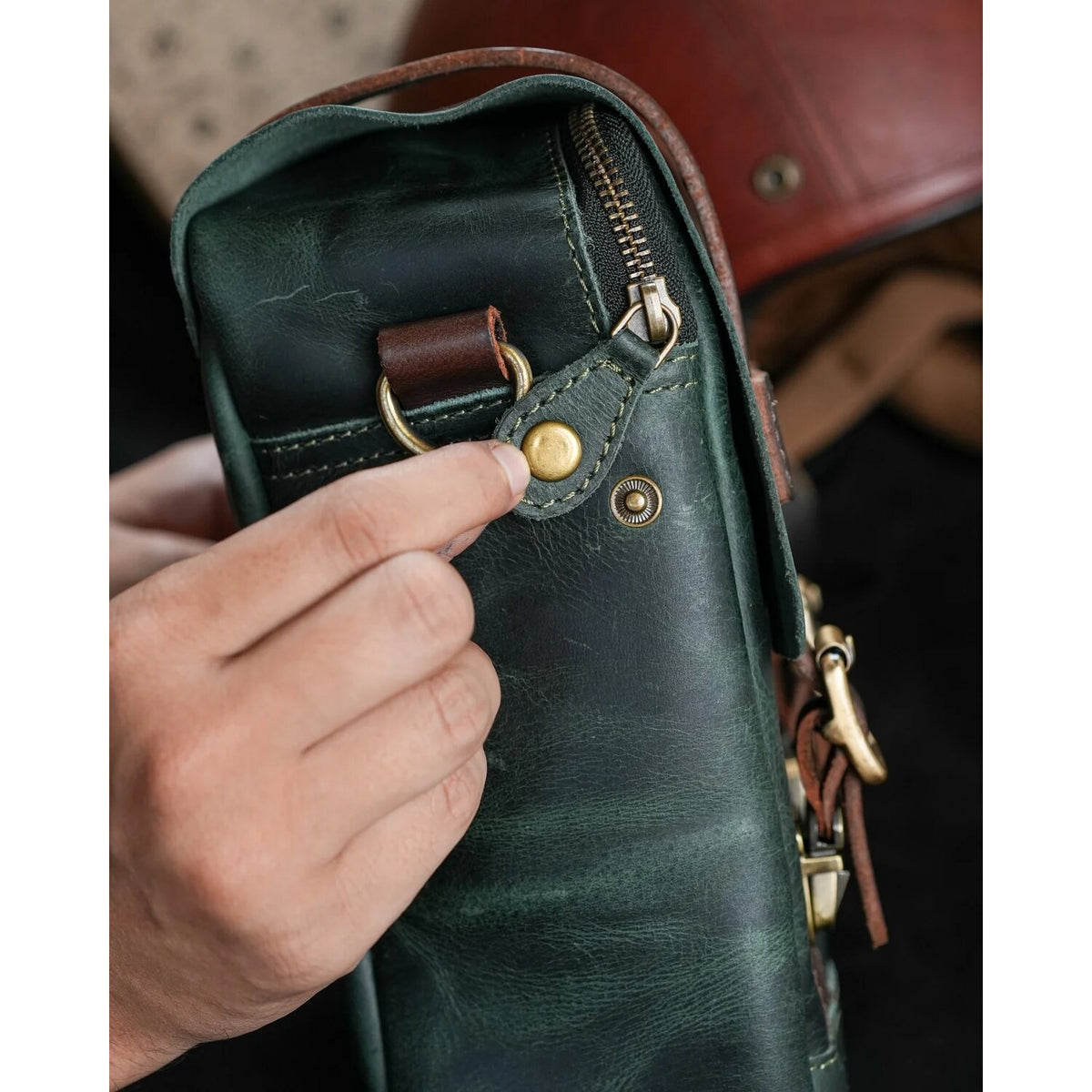 Trip Machine tank and tail bag - 4.4 liter - Forest Green