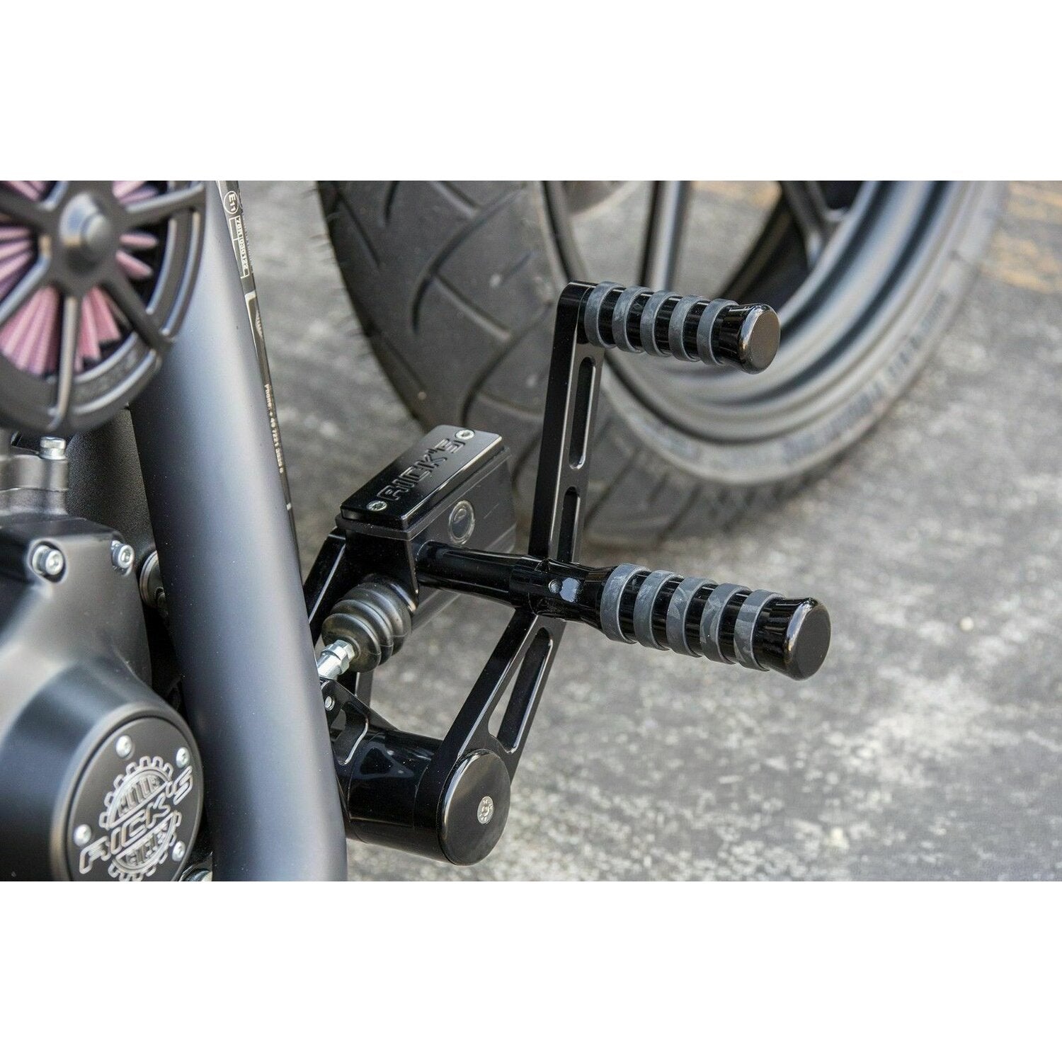 Rick's Motorcycles +2" Forw - control kit - O-Ring - Black
