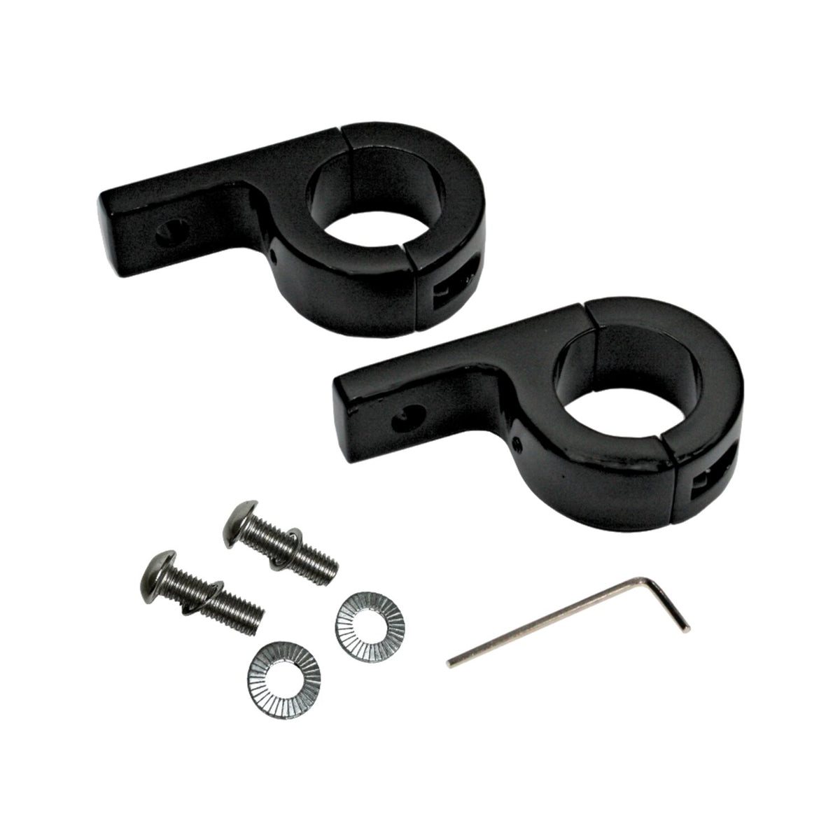 Custom Dynamics engine guard fog lamp clamp set - Black