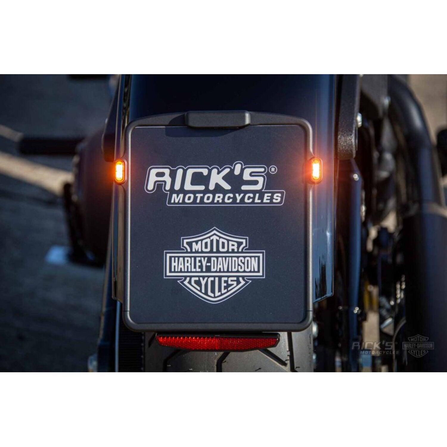 Rick's Motorcycles Slide In License Plate 18x20cm blk matte