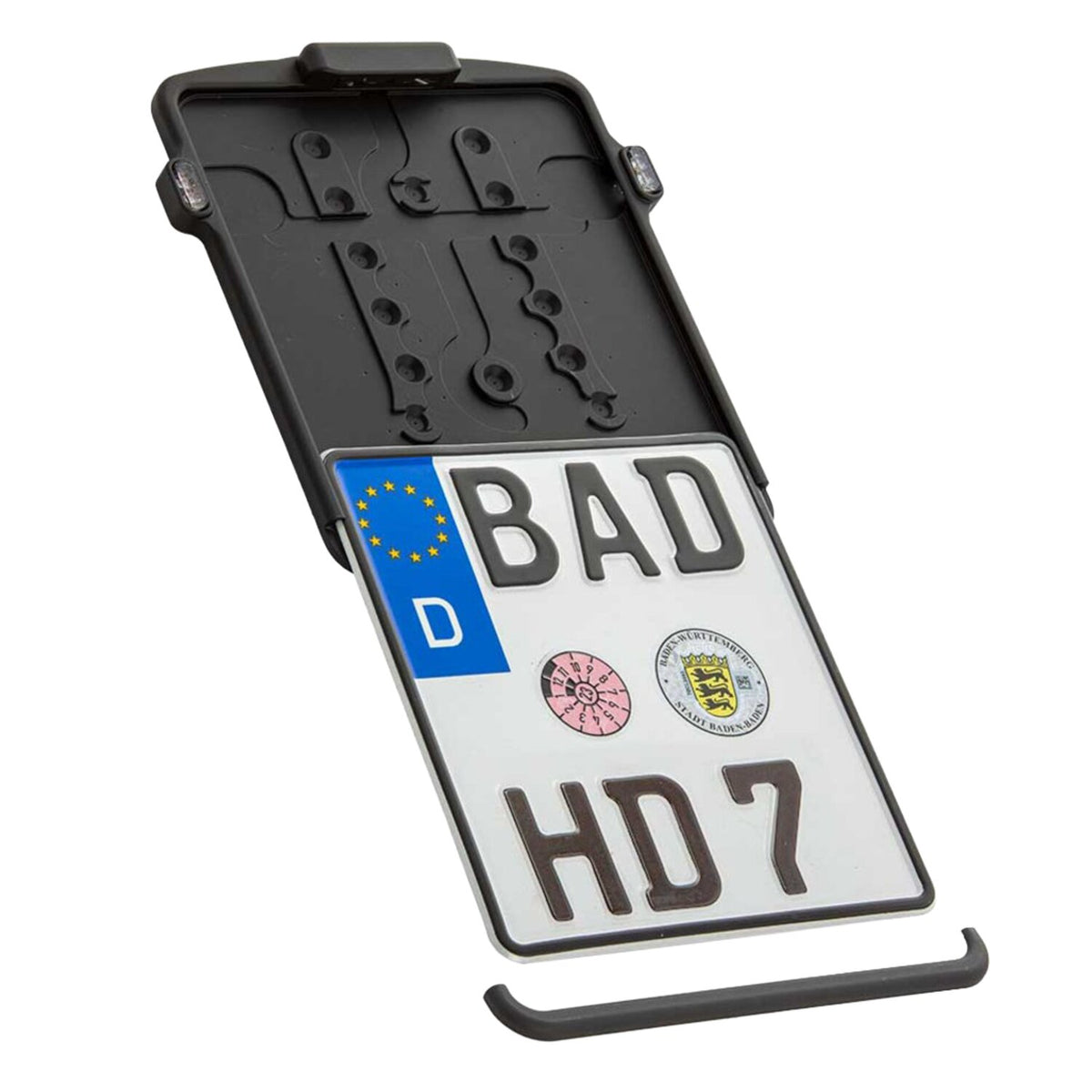 Rick's Motorcycles Slide In License Plate 18x20cm blk matte