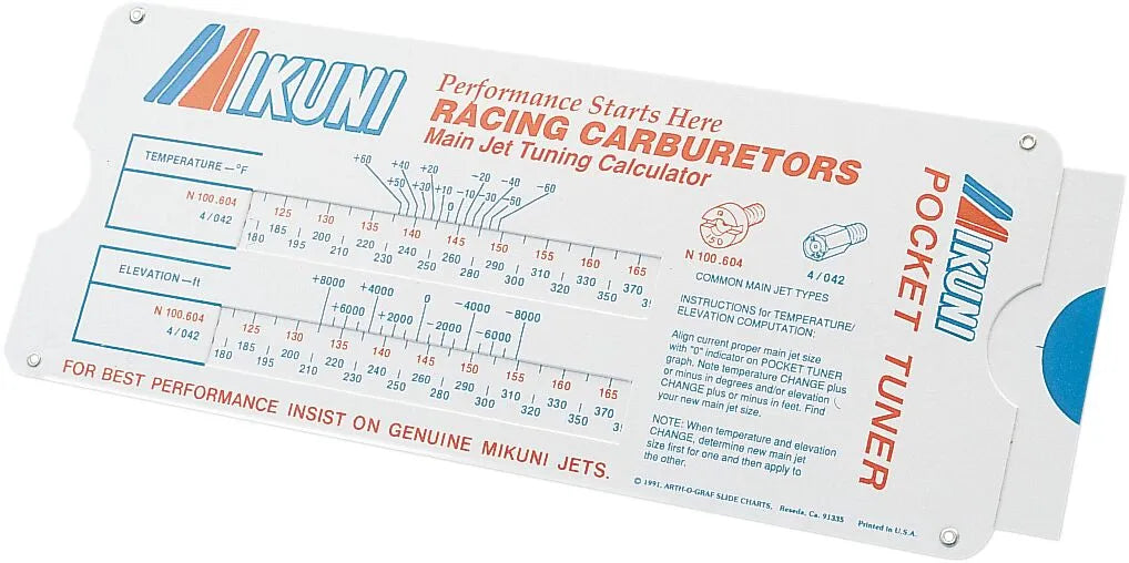 Mikuni Pocket Tuner Carburetor Jetting Calculator