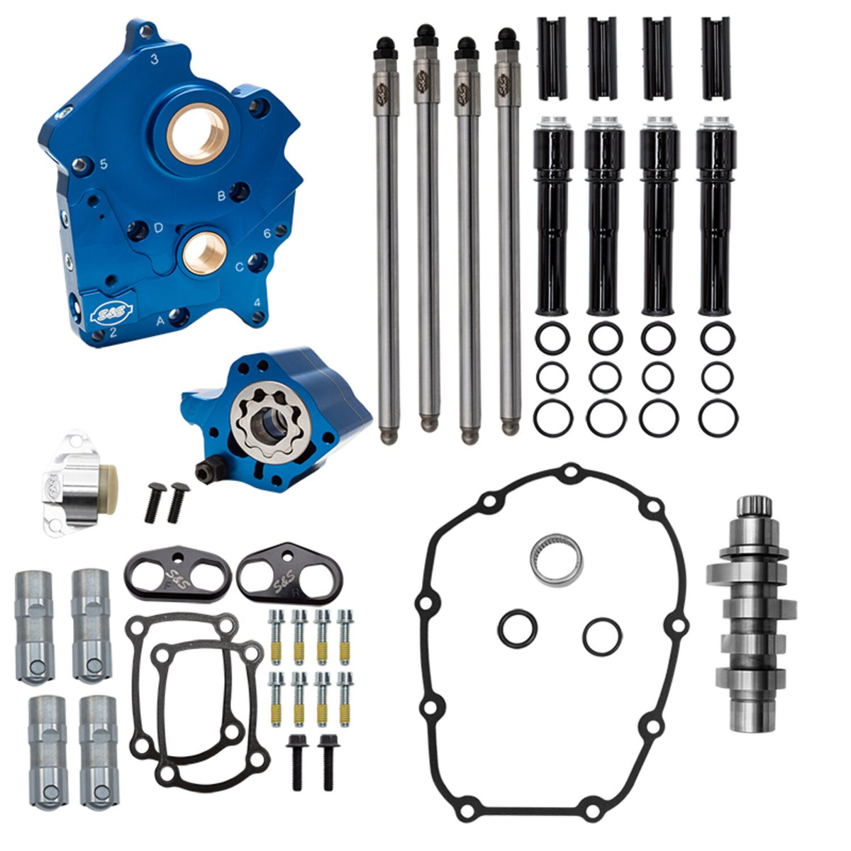 S&S M8 chain drive HPT542 camshaft kit - Water Cooled - Black