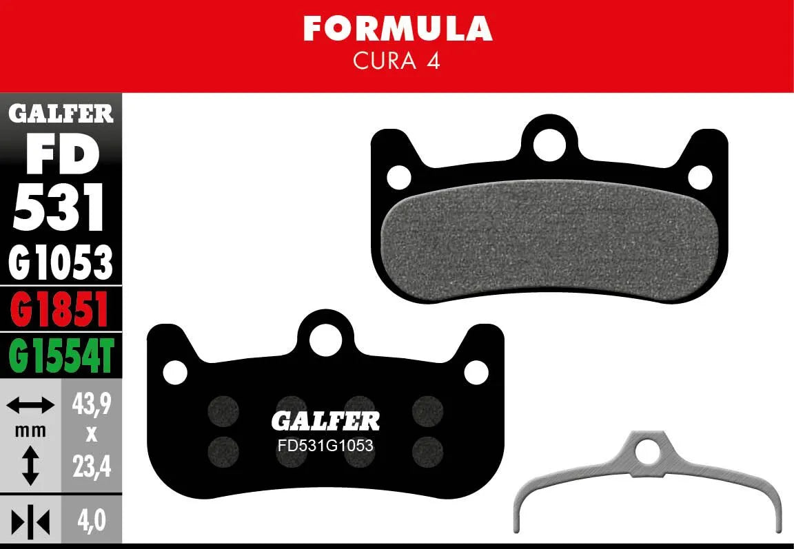 Galfer G1053 Standard Brake Pads for Formula Cura 4