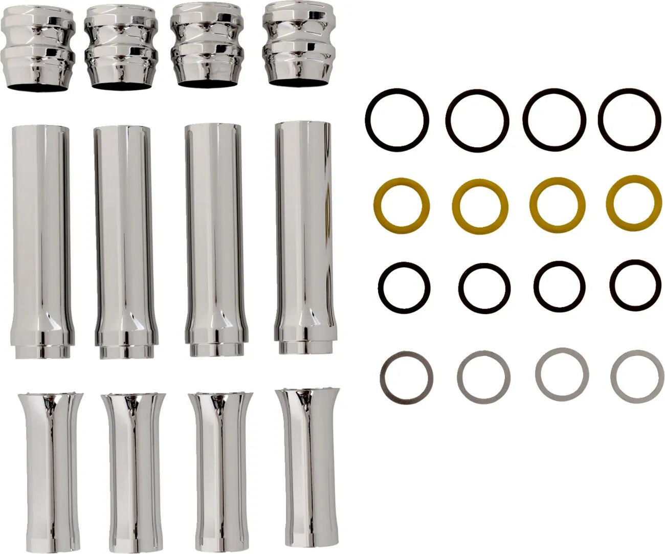 Arlen Ness Pushrod Tube Cover Kit - Chrome
