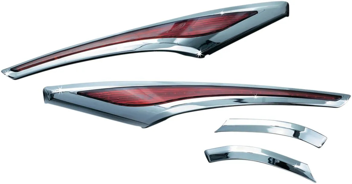 Kuryakyn Led Saddlebag Accent Swoops - Chrome/red