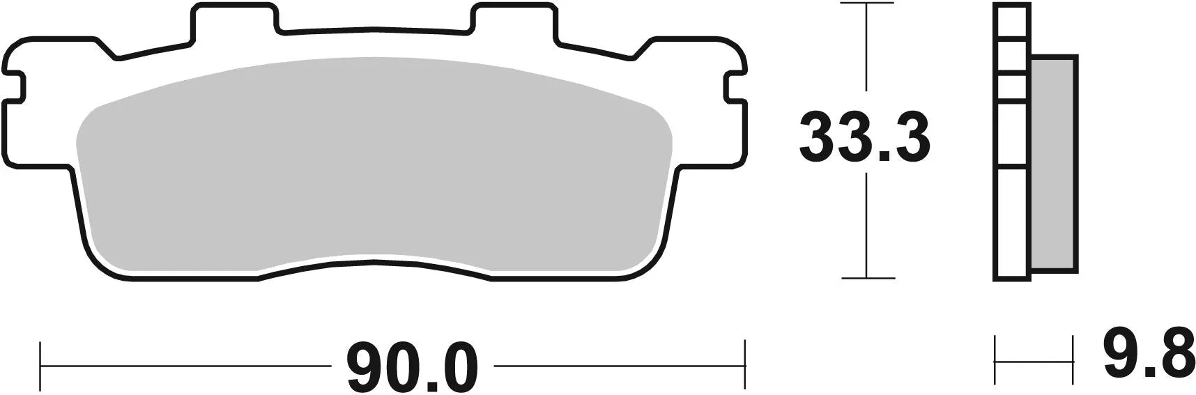 Sbs Ms Scooter Maxi Sintered Brake Pads - Front & Rear