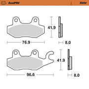 Moto-master Roadpro Sinter Scooter Brake Pads - Rear