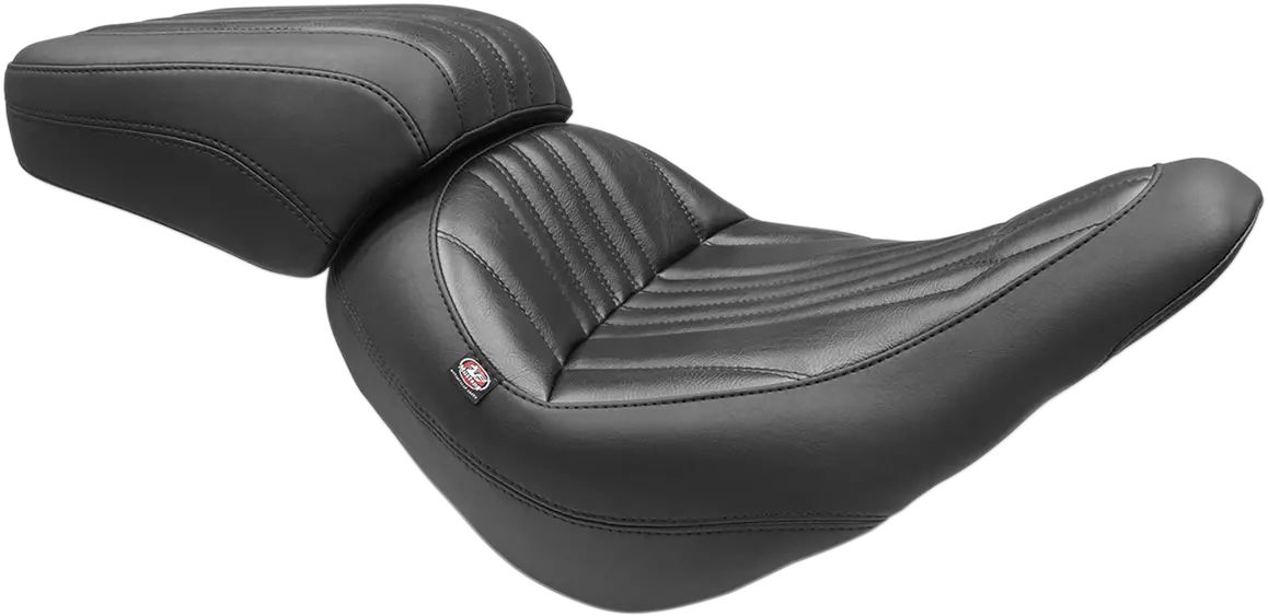Mustang Passenger Tour Seat - Black Vinyl - For Harley Davidson
