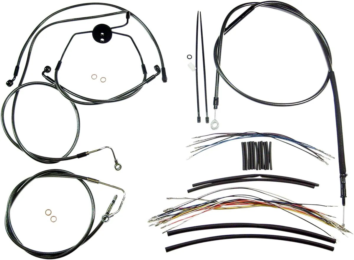 MAGNUM SHIELDING Black Pearl Handlebar Kit for Ape Hangers