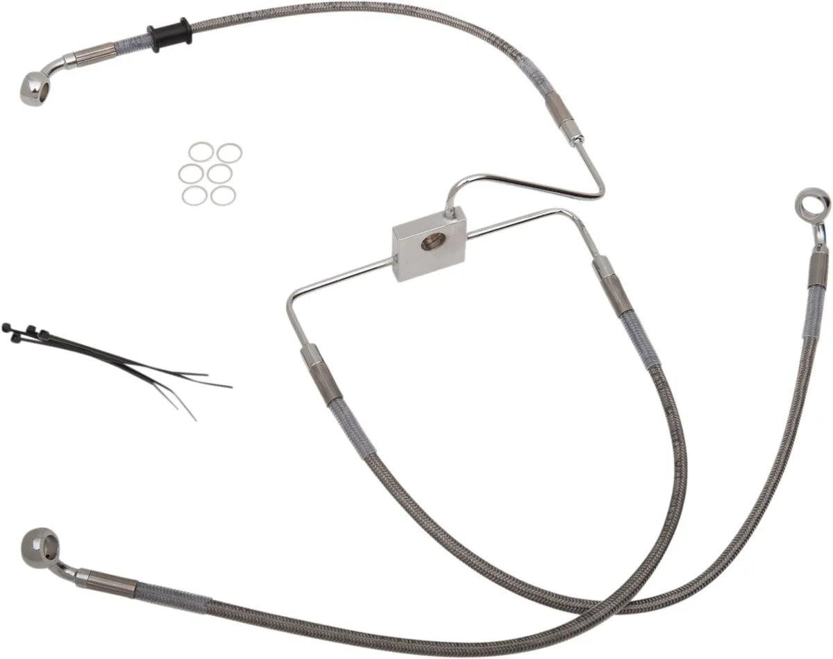 Drag Specialties Stainless Steel Brake Line Kit Front Upper