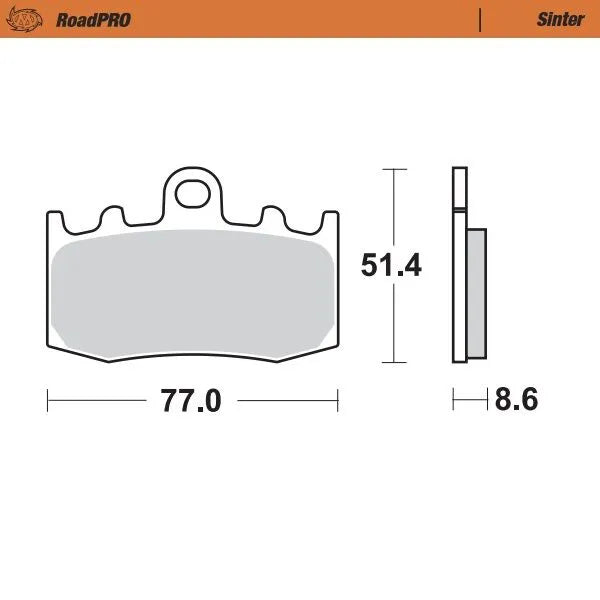Moto-master Roadpro Sinter Brake Pad Front - Front